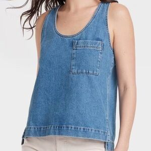 Universal Thread Light Blue Denim Sleeveless Top